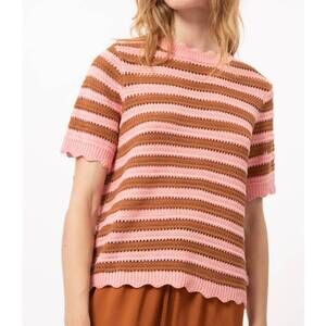 NEW FRNCH women's cilya knited sweater in rose